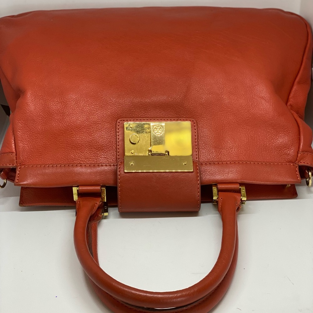 TORY BURCH Salmon Leather Tote - Picture 9 of 15